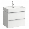 Laufen SPACE skrinka pod umývadlo 63,5x52x41 cm,2 zásuvky,Biela Matná H4101621601001