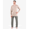 GINA Pánske pyžamo s dlhými nohavicami | 79175P - šedohnědá šedá, XXXXL