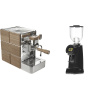 Stone Espresso Mine Premium Wood + Eureka Helios 75, black