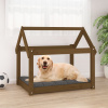 vidaXL Posteľ pre psa medová 81x60x70 cm borovicový masív 822210