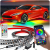 PODSVIETENIE PODVOZKU LED RGB LAMPIČKY PÁSKY POD AUTO + DIAĽKOVÝ OVLÁDAČ APPka