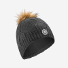 WEDZE Pletená čiapka Fur Virgin tmavosivá M (56-59 cm)