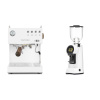 Ascaso Steel DUO PID, White&Wood + Eureka Helios 65, white
