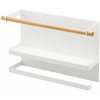 YAMAZAKI Držiak papierových utierok s poličkou Tosca 5087, š.32 cm, biely