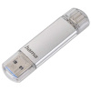 Hama Flash Pen Laeta, USB-C/USB-A 3.1, 64 GB, 40 MB/s, strieborný (hama 124163)