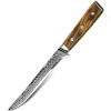 IZMAEL Damaškový kuchynský nôž Yukari Boning/Hnedá 17 cm