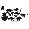 Teddies Škrabací obrázok 9ks výrez dúhový dinosaurus 13-15cm v sáčku