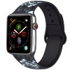 AW Čiernobiela kvetina - remienok na Apple Watch Veľkosť / Rozteč: 38/40/41/42mm, Dĺžka remienka: Dámsky - S/M (12 - 18cm) IR-AWCBK01