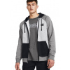 Under Armour Rival Fleece Colorblock Zip Mod Gray Light Heather/White M