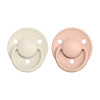 BIBS De Lux cumlíky, kaučuk 2ks - veľkosť 2 - Ivory Blush