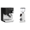 Rancilio Silvia BC, black + Eureka Atom W 75, white