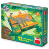 Drevené licenčné kocky Jurský svet - 12 kociek