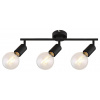 Bodové stropné svietidlo 3x E27 Black Classic Lamar 3988 Rabalux
