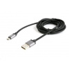 Gembird CCB-mUSB2B-AMBM-6 Opletaný MicroUSB - USB 2.0, M/M, 1,8m, černý