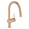 Grohe Minta - Drezová batéria s vyťahovacou spŕškou, kefovaný Warm Sunset 32321DL2