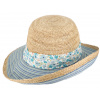 Fiebig - Headwear since 1903 Dámsky letný slamený klobúk Cloche - látková tvarovateľná krempa Veľkosť: Unisize (S-XL)