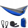 Hamaka Camping Relax 210T, 260 x 140 cm, Modrá/Sivá