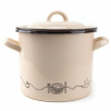 Hrniec smalt + pokr. 25cm/10L dekor Linea
