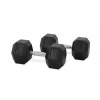 Merco Hex Rubber Dumbbell činka 1 pár hmotnost 25 kg