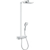 HANSGROHE Raindance Select E Showerpipe EcoSmart nástenný sprchový systém s termostatom, horná sprcha 2jet 300 x 160 mm, ručná sprcha 3jet, chróm, 27282000
