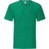 FRUIT OF THE LOOM ICONIC 150 T / Pánske tričko s krátkym rukávom - zelený melír XXXL