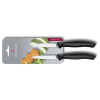 Victorinox Swiss Classic Súprava nožov s hladkou čepeľou 2-dielna čierna