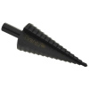 Vrták stupňovitý 4-32 mm do plechu, HSS M2 TiAIN krok 2mm, rovná drážka, TVARDY
