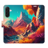 Flip pouzdro iSaprio - Samsung Galaxy A17 / A17 5G - Colorful Mountains s kapsičkami na karty (Flipové knížkové pouzdro, obal, kryt iSaprio s přihrádkami na karty a motivem)