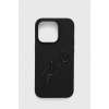 Puzdro na mobil Karl Lagerfeld iPhone 15 Pro 6.1'' čierna farba KLHCP15LSKSBMCK ONE SIZE