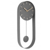 Designové kyvadlové nástěnné hodiny 5822GY Karlsson 50cm