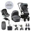 EASYWALKER Set XXL Kočík Harvey3 Fossil Grey + KIDDY Evoluna i-size 2 Grey Melange Icy Grey