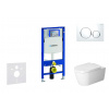 Geberit Duofix Modul na závesné WC s tlačidlom Sigma20, biela/lesklý chróm + Duravit ME by Starck - WC a doska, Rimless, SoftClose 111.300.00.5 NM4