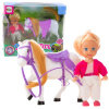 LEAN TOYS Mini bábika s koníkom