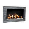 Závesný biokrb BIO FLAME 65 x 40 x 12 cm sivý