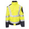 PAYPER FREEWAY 000439-0106 / Dvojfarebná bunda s vysokou viditeľnosťou, s reflexnými pruhmi - fluo yellow/navy blue 5XL