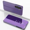 Knižkové puzdro Electroplating Mirror na Samsung Galaxy A26 5G - Fialovomodrá