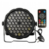 LED PAR flat reflektor 54x 1 W RGBW, RF diaľkový ovládač, DMX
