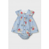Detské bavlnené šaty Mayoral Newborn 1805.2D.Newborn.PPY2 modrá 70