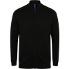 Henbury Pánsky sveter na zips H718 Black XL