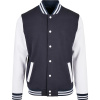 Build your Brand Bunda College BB 004 COT56B00496302-navy/white M Navy/bílá