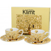 Duo Porcelánová šálka s podšálkou Klimt Ecru Tree Of Life 2 x 90 ml