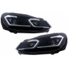 KITT LED Headlights suitable for VW Golf 6 VI (2008-2013) With Facelift G7.5 Look Silver Flowing Dynamic Sequential Turning Lights