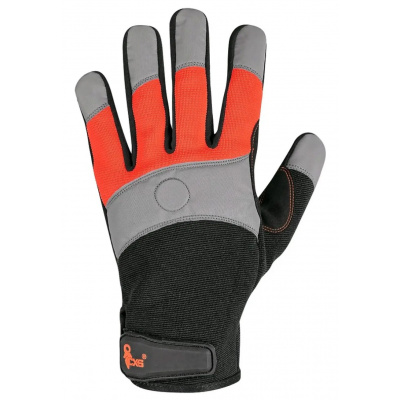 Canis CXS MAGNES Kombinované rukavice Čierna-Oranžová, 10