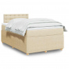Box spring postel s matrací krémová 120x190 cm textil Krémová 3289714