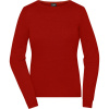 James & Nicholson Svetr JN 1313 s kulatým výstřihem, dámský COT02131300400-red Červená XS
