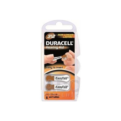 DURACELL HA 312 EASYTAB 1.4V batérie do načúvacích prístrojov 1x6 ks