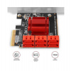 AXAGON PCES-SA6, PCIe radič - 6x interný SATA 6G port, ASM1166, SP & LP (PCES-SA6)