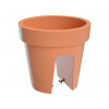 PROSPERPLAST kvetináč na zábradlie 24,5cm LOFLY RAILING DLOFR250-R624 terakota plastový