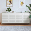 VidaXL Žalúziové dvere do skrinky, 4 ks, biele, 69x49,4 cm, borovicové