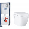 Set WC misa Grohe Euro Ceramic 39703000, podomietkový montážny rám s tlačidlom a tesnením Grohe Solido 39930000